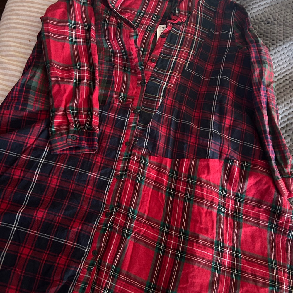 Zara Red and Green Checkered Shirt
